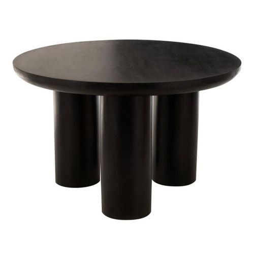 Table à Manger Trio En Bois "cave" 120cm Noir