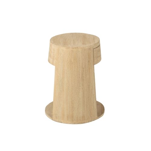 Table D'appoint En Bois "drawn" 50cm Naturel