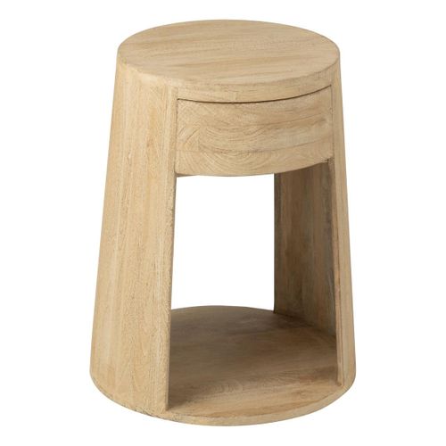 Table D'appoint En Bois "drawn" 50cm Naturel