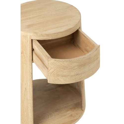 Table D'appoint En Bois "drawn" 50cm Naturel