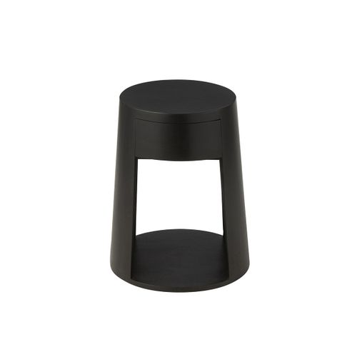 Table D'appoint En Bois "drawn" 50cm Noir