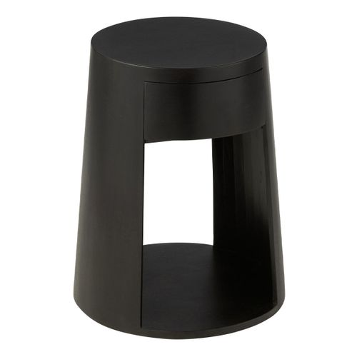 Table D'appoint En Bois "drawn" 50cm Noir