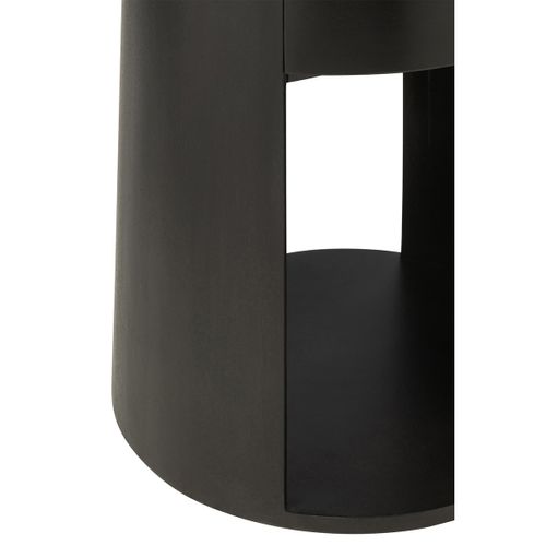 Table D'appoint En Bois "drawn" 50cm Noir