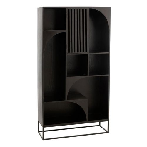 Bibliothèque Design En Bois "mode" 168cm Noir