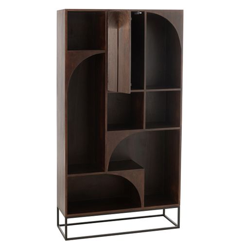 Étagère Design En Bois "mode" 168cm Marron