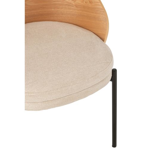 Chaise Design "lone" 74cm Naturel et Beige