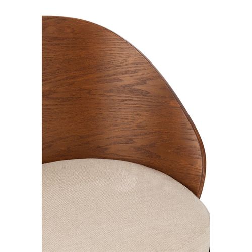 Chaise Design "lone" 74cm Marron et Beige