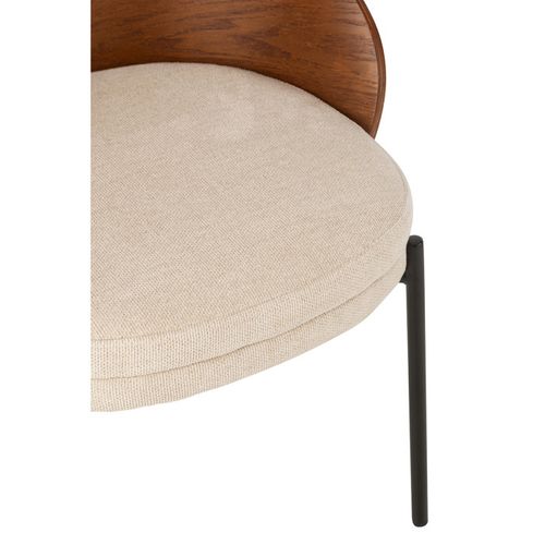 Chaise Design "lone" 74cm Marron et Beige