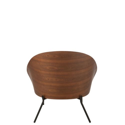 Fauteuil Lounge Design "lone" 81cm Marron et Beige