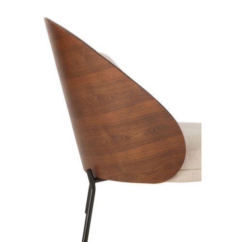 Fauteuil Lounge Design "lone" 81cm Marron et Beige