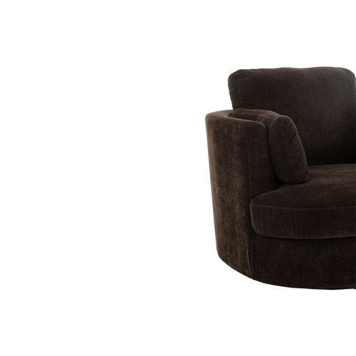 Fauteuil Pivotant à 360° En Velours Texturé - Angel