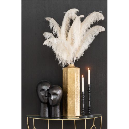 Vase Haut Déco "octogone" 55cm Doré