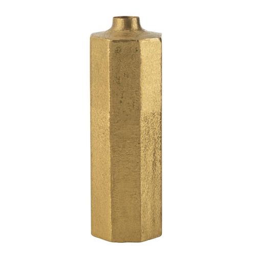 Vase Haut Déco "octogone" 55cm Doré
