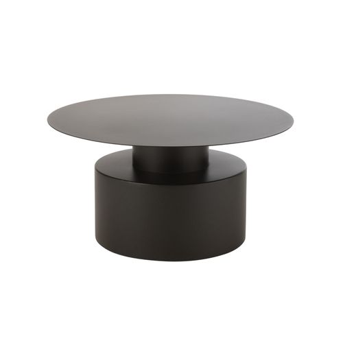 Table Basse Ronde Design En Métal Noir D80 - Monza