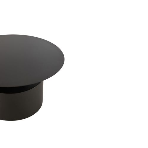 Table Basse Ronde Design En Métal Noir D80 - Monza
