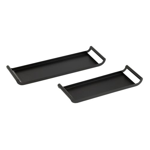Lot De 2 Plateaux En Métal "weldon" 50cm Noir