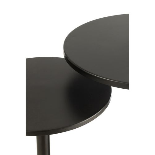 Lot De 2 Tables D'appoint En Métal "ice" 50cm Noir