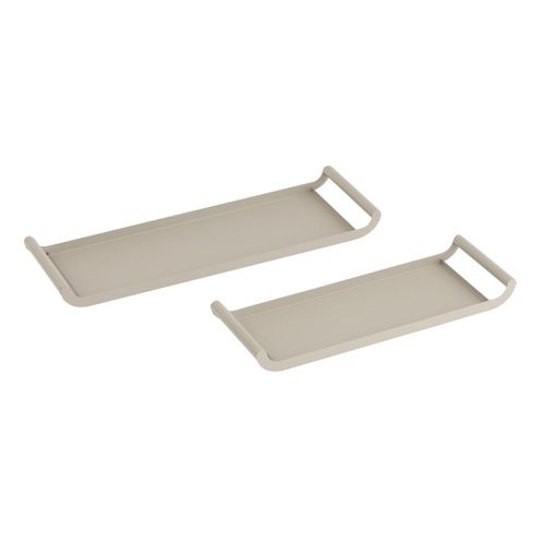 Lot De 2 Plateaux En Métal "weldon" 50cm Gris