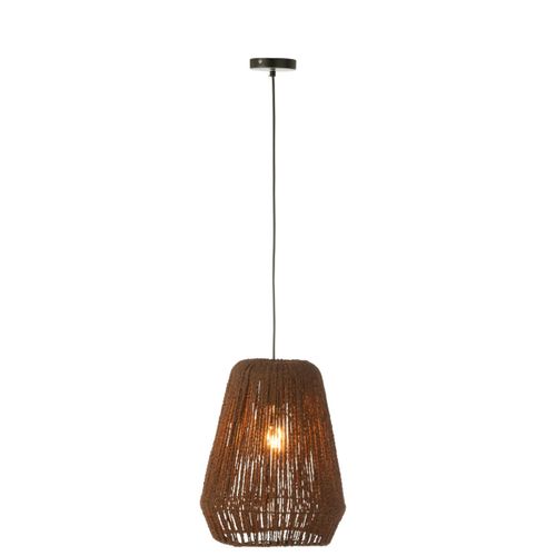 Lampe Suspension En Palmier "trudy" 38cm Marron