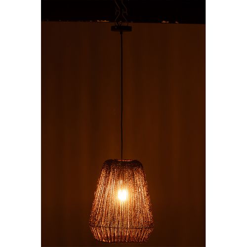 Lampe Suspension En Palmier "trudy" 38cm Marron