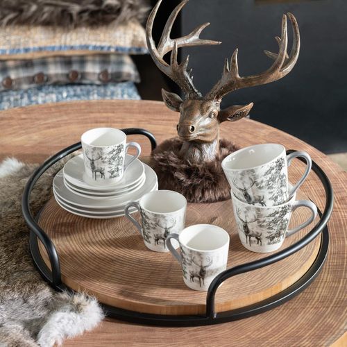 Lot De 2 Plateaux Ronds "mia" 50cm Naturel