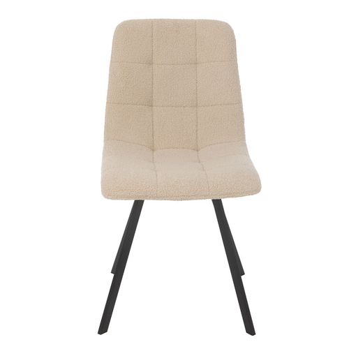 Chaise Matelassée Bouclette "clark" 85cm Blanc