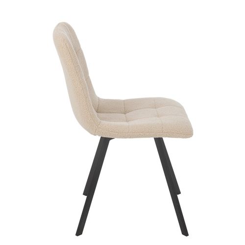 Chaise Matelassée Bouclette "clark" 85cm Blanc