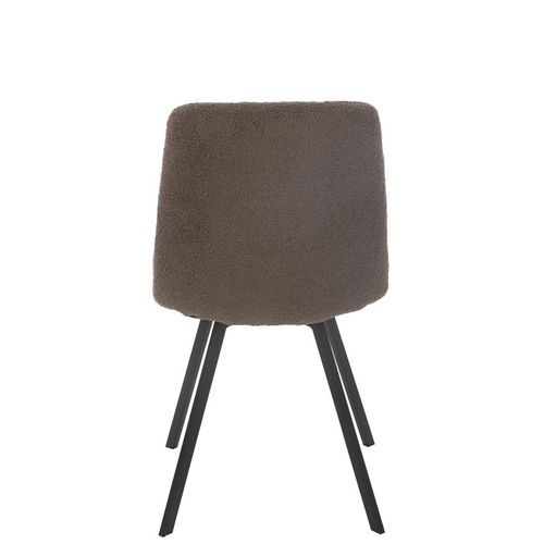 Chaise Matelassée Bouclette "clark" 85cm Marron