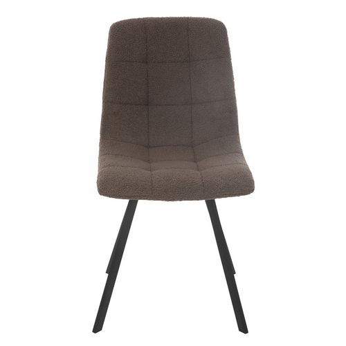 Chaise Matelassée Bouclette "clark" 85cm Marron