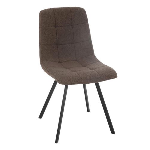 Chaise Matelassée Bouclette "clark" 85cm Marron