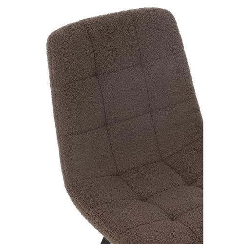 Chaise Matelassée Bouclette "clark" 85cm Marron