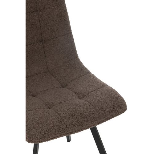 Chaise Matelassée Bouclette "clark" 85cm Marron