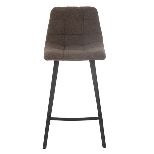 Chaise De Bar Matelassée Bouclette "kent" 95cm Marron