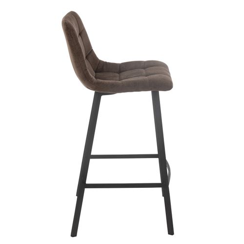 Chaise De Bar Matelassée "kent" 95cm Marron