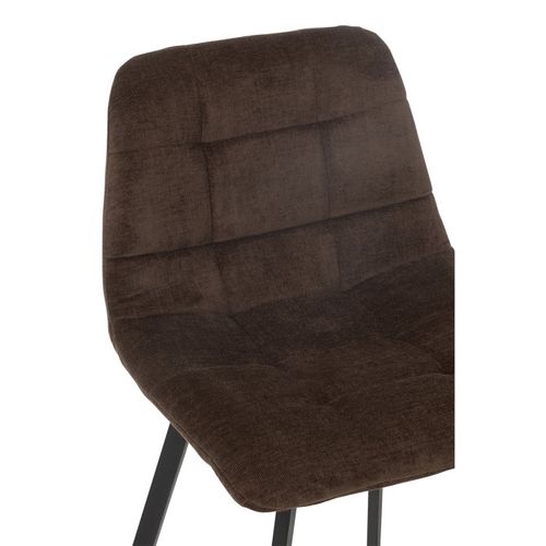 Chaise De Bar Matelassée "kent" 95cm Marron