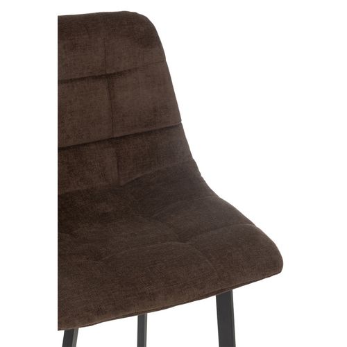 Chaise De Bar Matelassée "kent" 95cm Marron