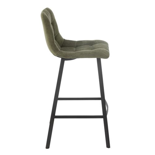 Chaise De Bar Matelassée "kent" 95cm Vert