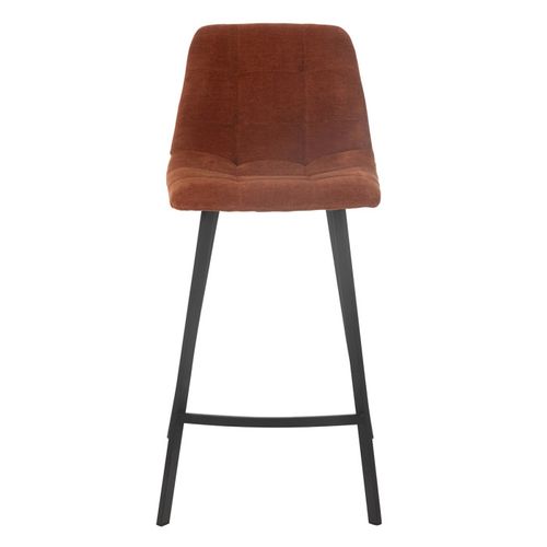 Chaise De Bar Matelassée "kent" 95cm Rouille