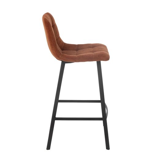 Chaise De Bar Matelassée "kent" 95cm Rouille