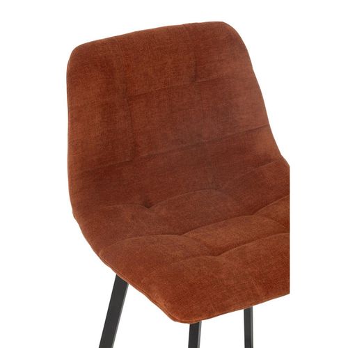 Chaise De Bar Matelassée "kent" 95cm Rouille