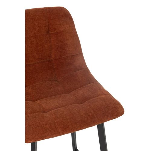 Chaise De Bar Matelassée "kent" 95cm Rouille