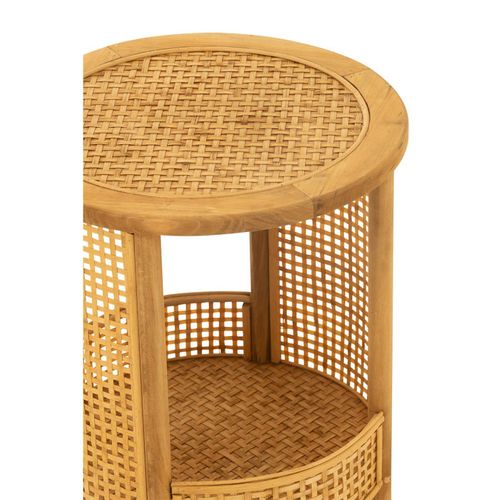Table D'appoint En Bambou "double" 49cm Naturel