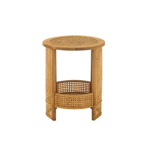 Table D'appoint En Bambou "double" 49cm Naturel