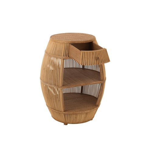 Table D'appoint En Bambou "barrel" 79cm Naturel