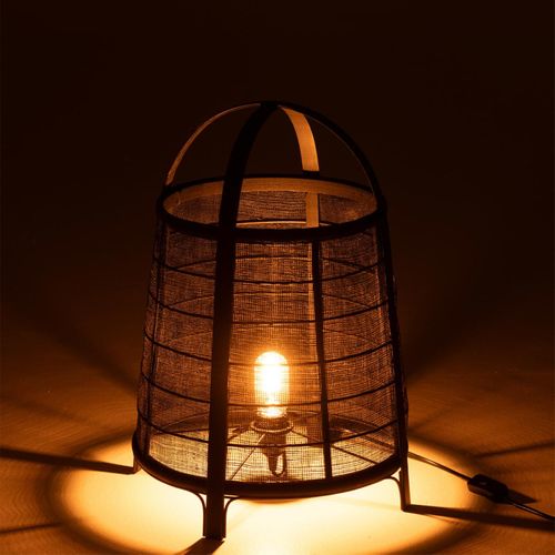 Lampe à Poser En Bambou "rya" 52cm Noir