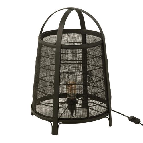 Lampe à Poser En Bambou "rya" 52cm Noir