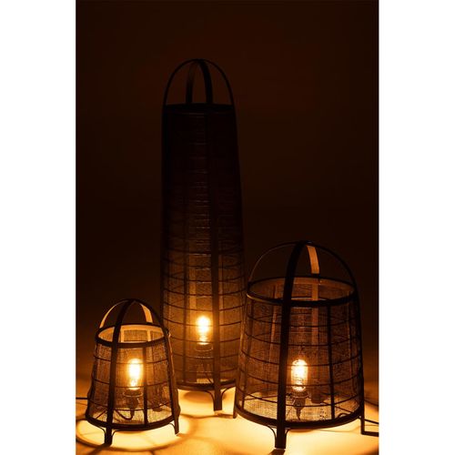 Lampe à Poser En Bambou "rya" 52cm Noir