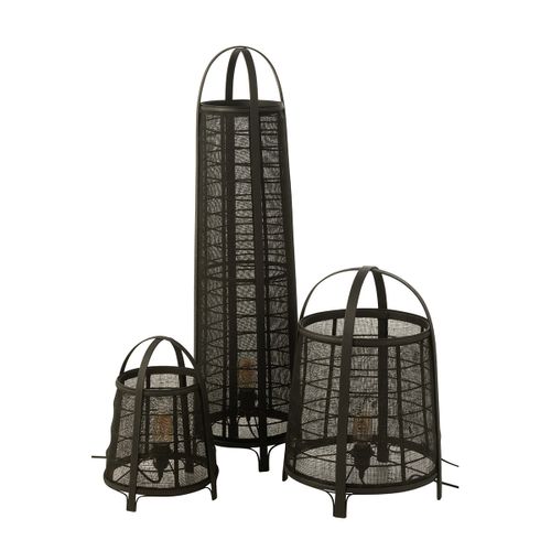 Lampadaire En Bambou "don" 100cm Noir