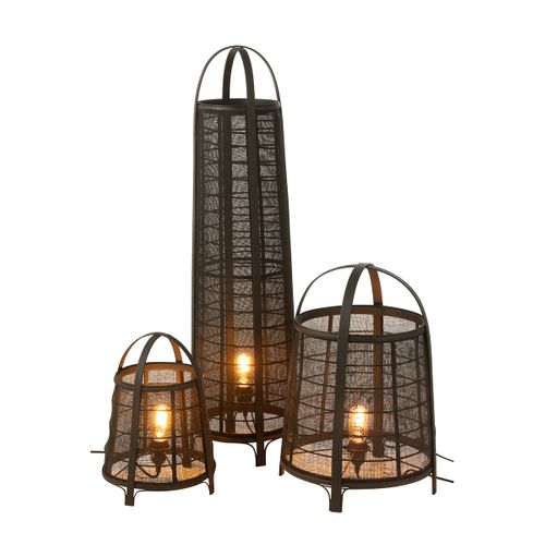 Lampadaire En Bambou "don" 100cm Noir