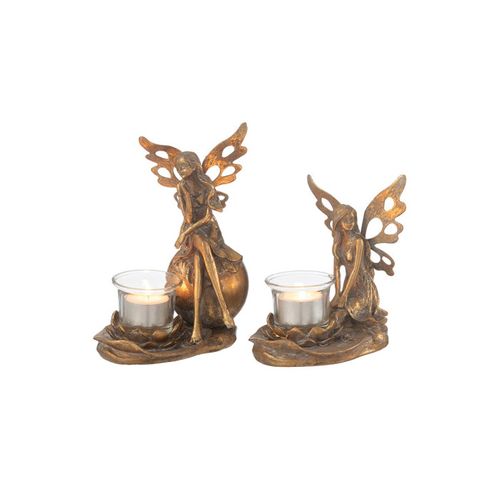 Bougeoir Déco En Métal "vidia" 16cm Or